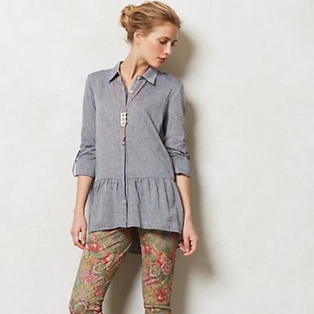 Anthropologie Sunday in Brooklyn Peplum Tunic Top